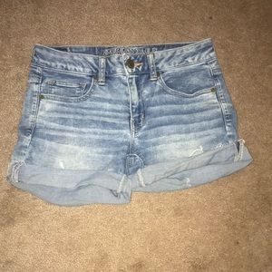 light denim shorts